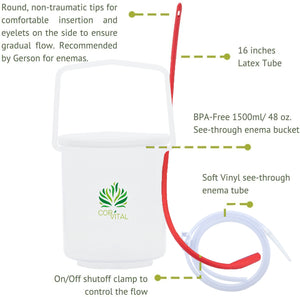 Cor-Vital BPA Free Reusable Enema Bucket