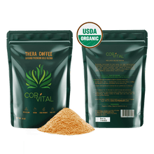 Load image into Gallery viewer, Cor-Vital ORGANIC COFFEE ENEMA GROUND PREMIUM GOLD BLEND - 1 LB package, Front and back
